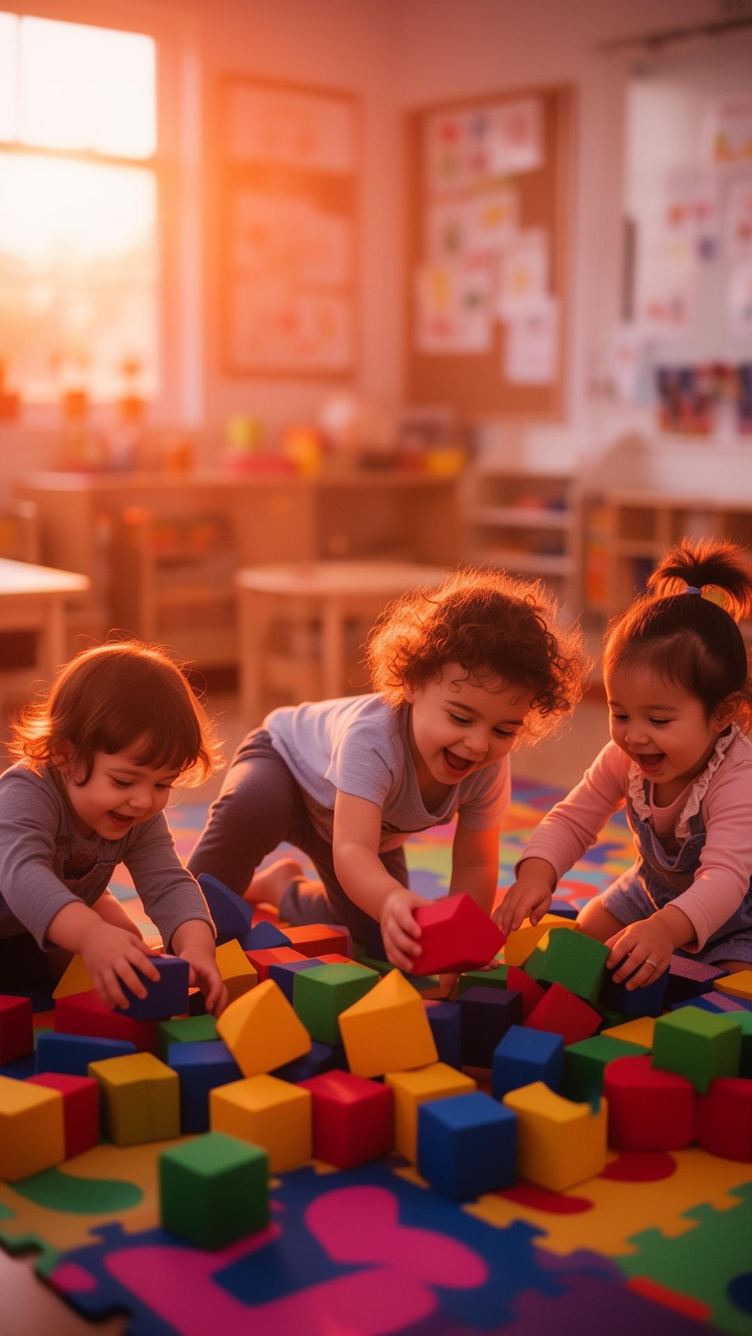 Children learning Montessori, gymnastics and play at Tumble